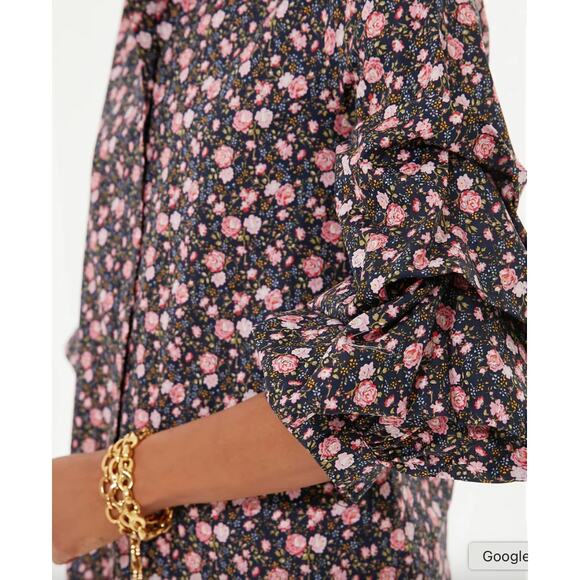 Hyacinth House Ruffle Sleeve Button Down Noah Blouse Size Large SOLD OUT - Picture 2 of 9